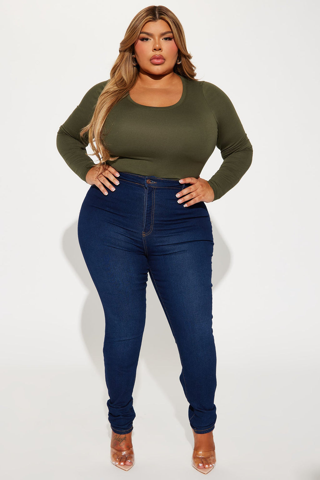 Julia Long Sleeve Top - Olive