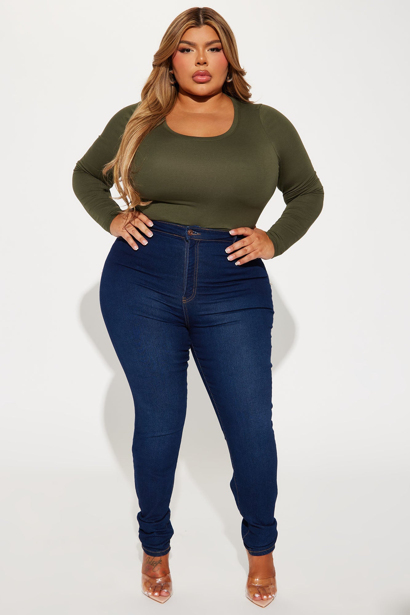 Julia Long Sleeve Top - Olive