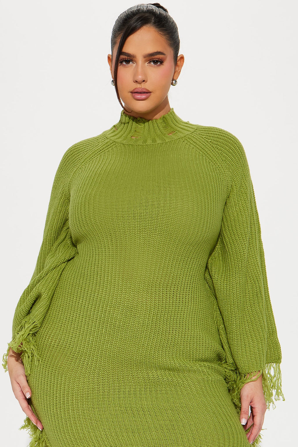 Venae Sweater Maxi Dress - Chartreuse
