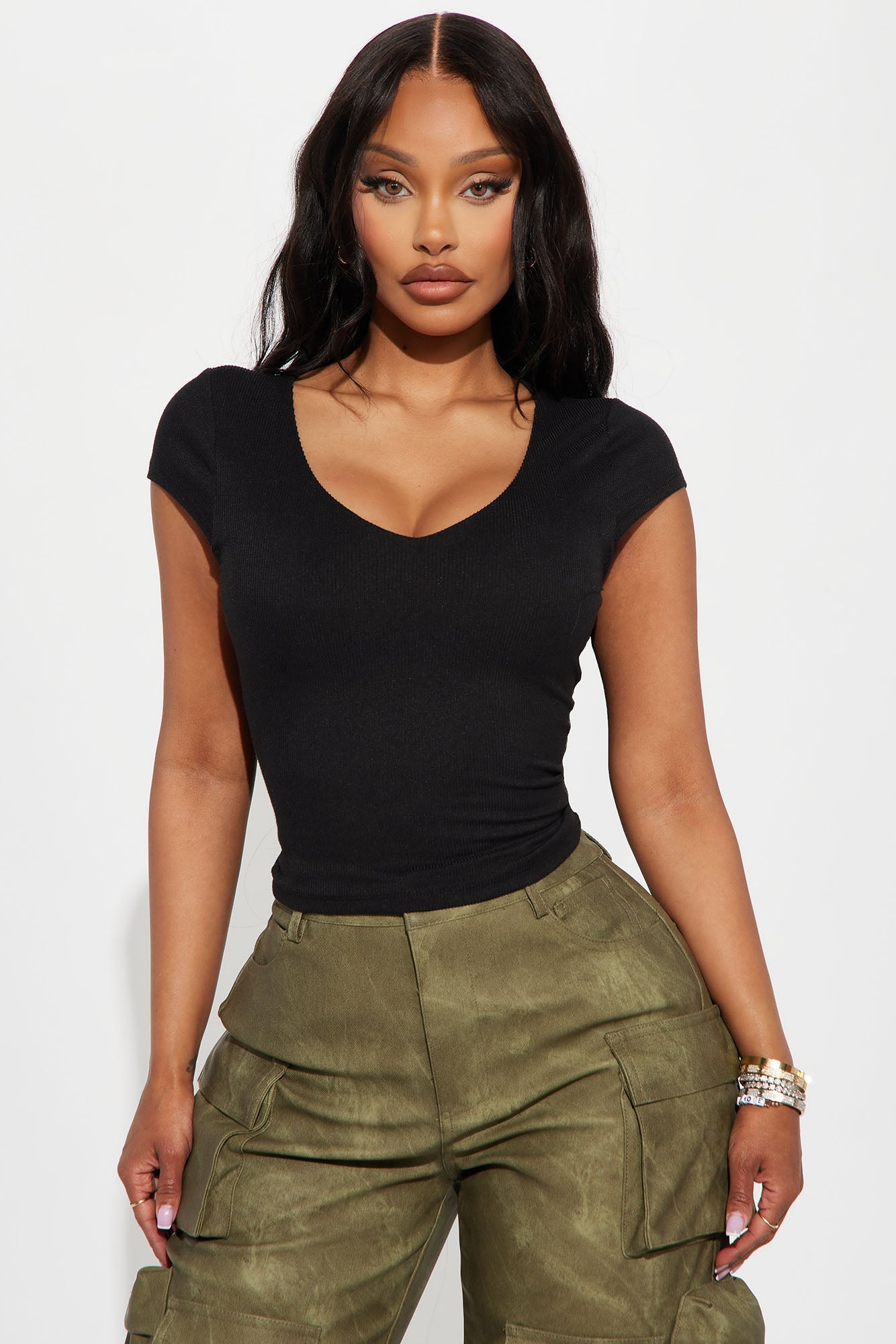 Deena Double Lined Top - Black