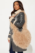 Fur Of Love Crossbody Bag - Nude