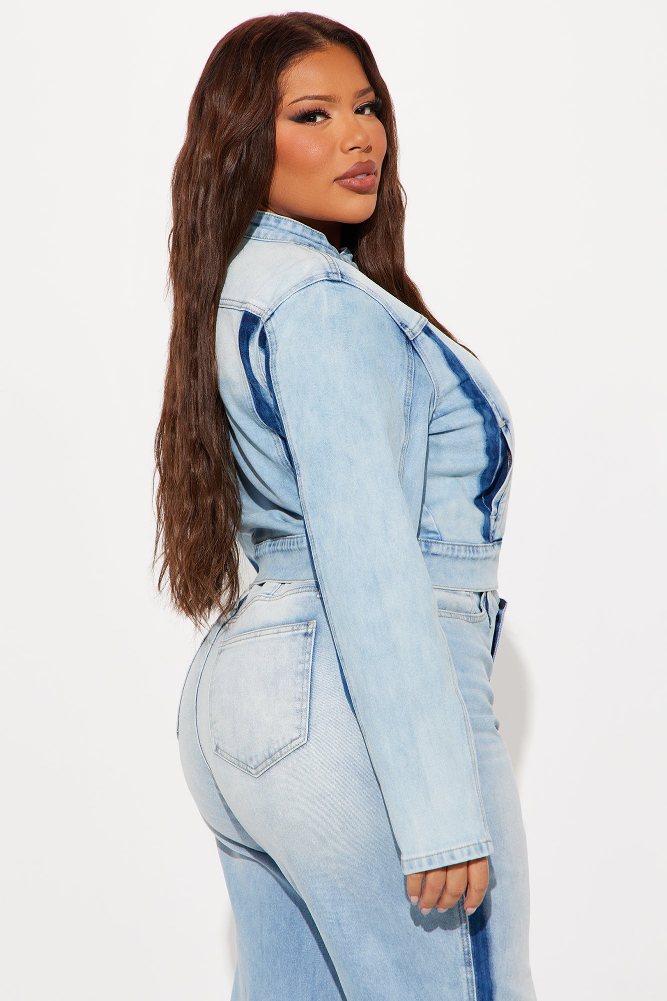 Speed It Up Stretch Moto Denim Jacket - Light Wash