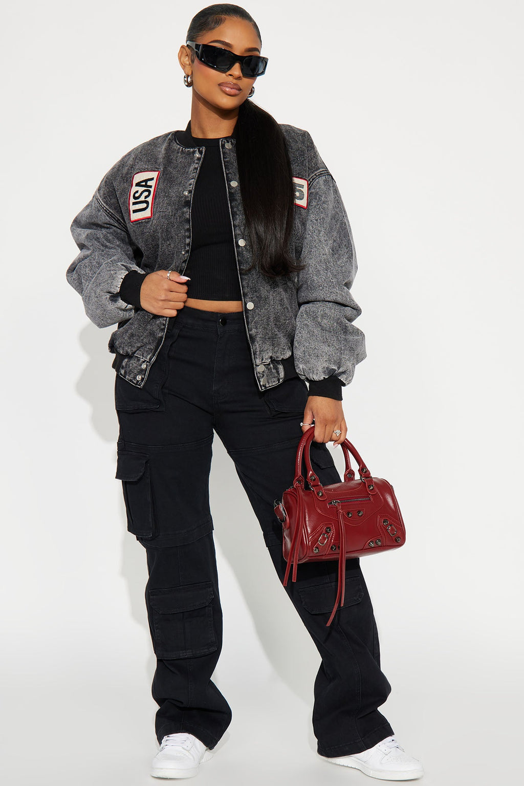 Made In Brooklyn Washed Bomber Jacket - Black Wash