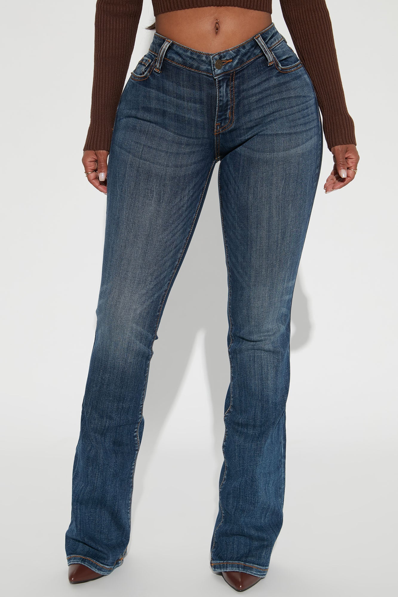 Out Of My Way Low Rise Bootcut Jean - Dark Wash
