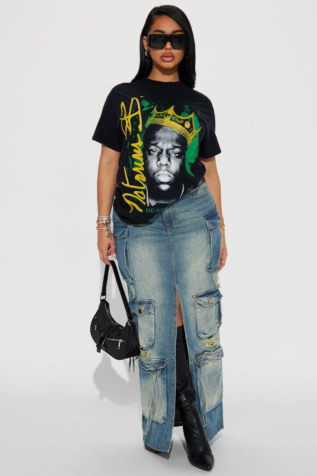 Crowned Notorious B.I.G Graphic Tee - Black Wash