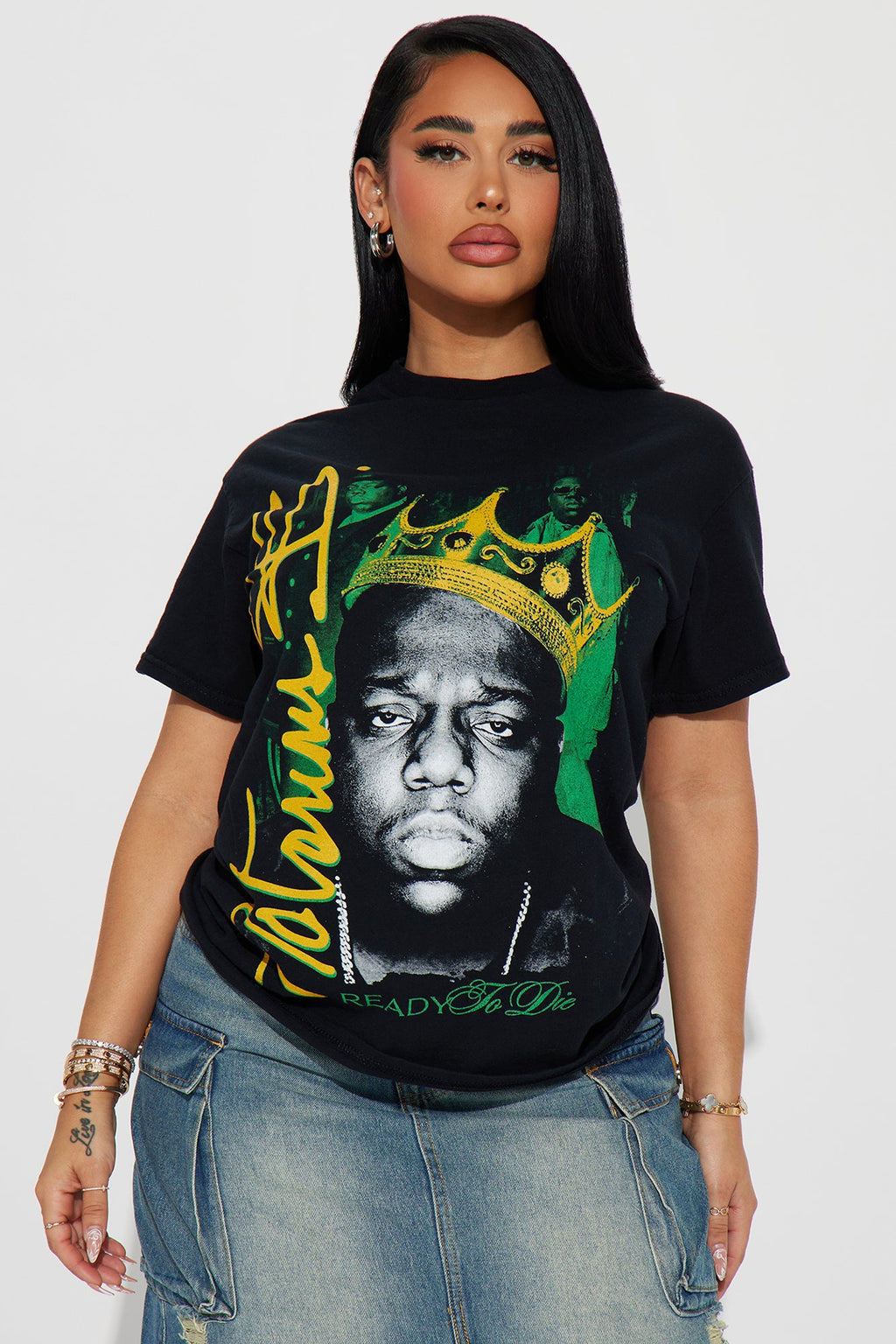 Crowned Notorious B.I.G Graphic Tee - Black Wash