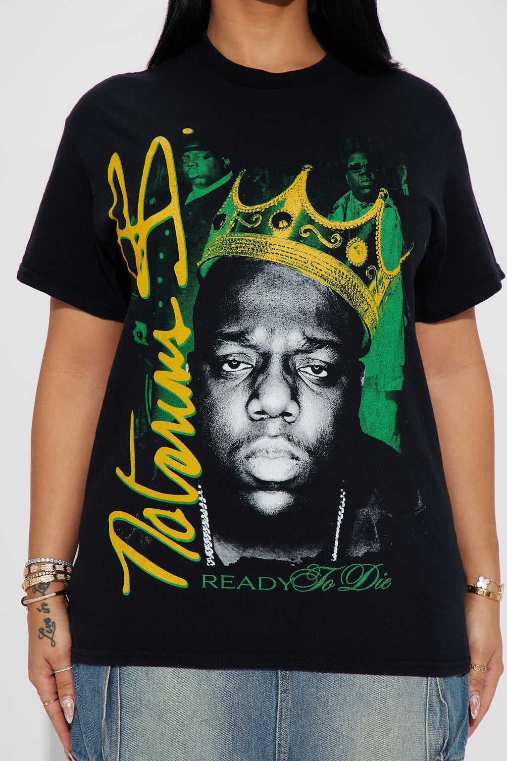 Crowned Notorious B.I.G Graphic Tee - Black Wash