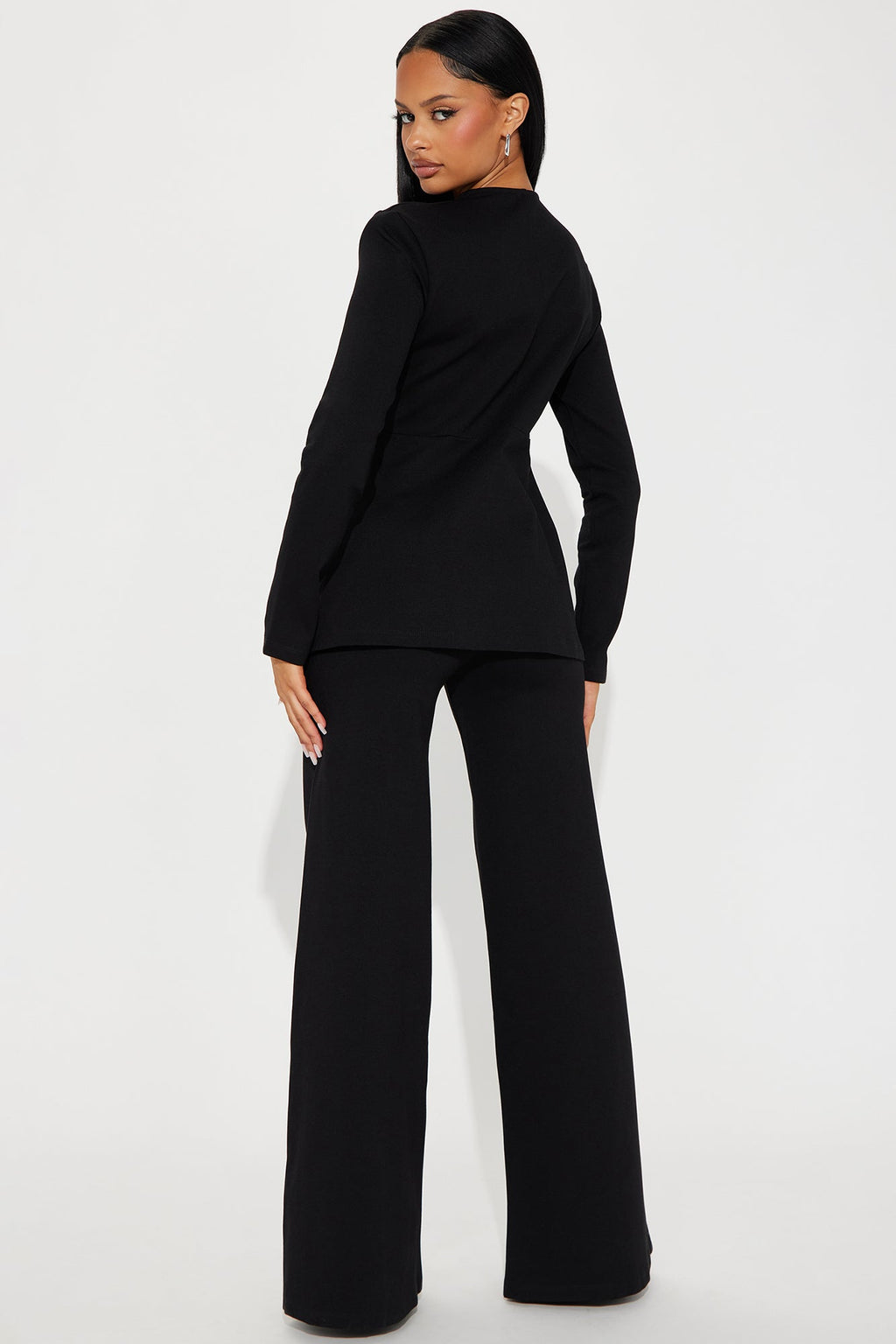 Believe It Blazer Pant Set - Black
