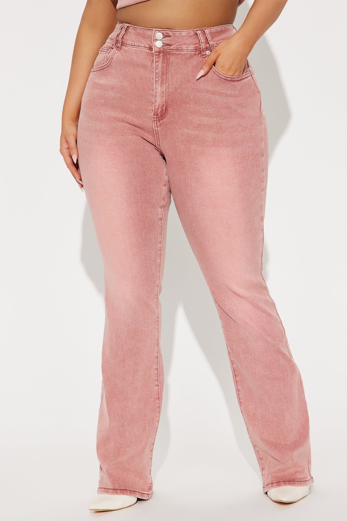 Fatal Attraction Stretch Bootcut Jeans - Pink