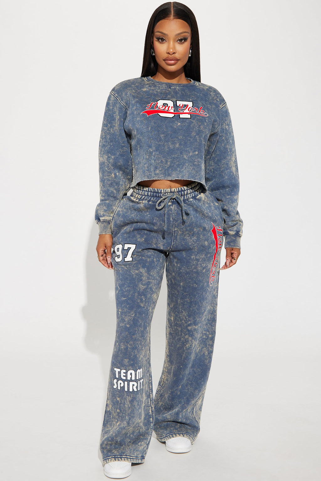 New York Athletic Washed Sweatshirt - Navy/combo