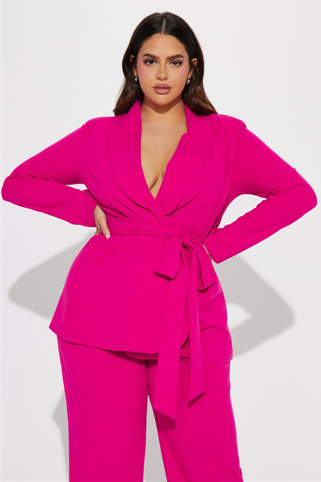 CEO Vibes Blazer Set - Pink