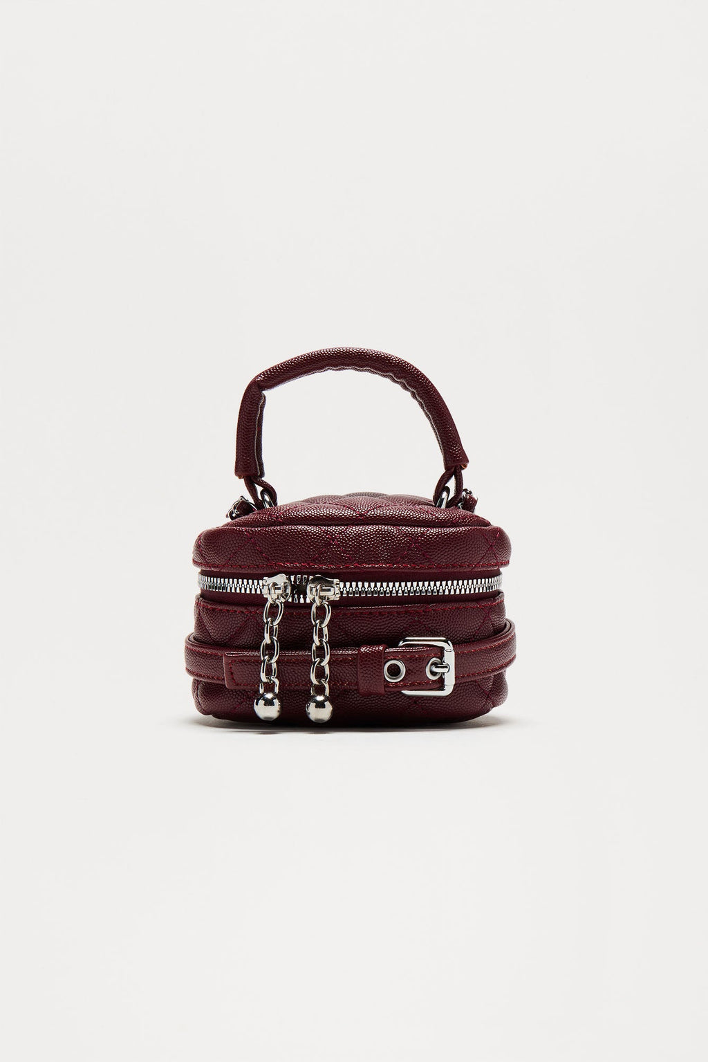 Buckle You Down Crossbody Bag - Wine