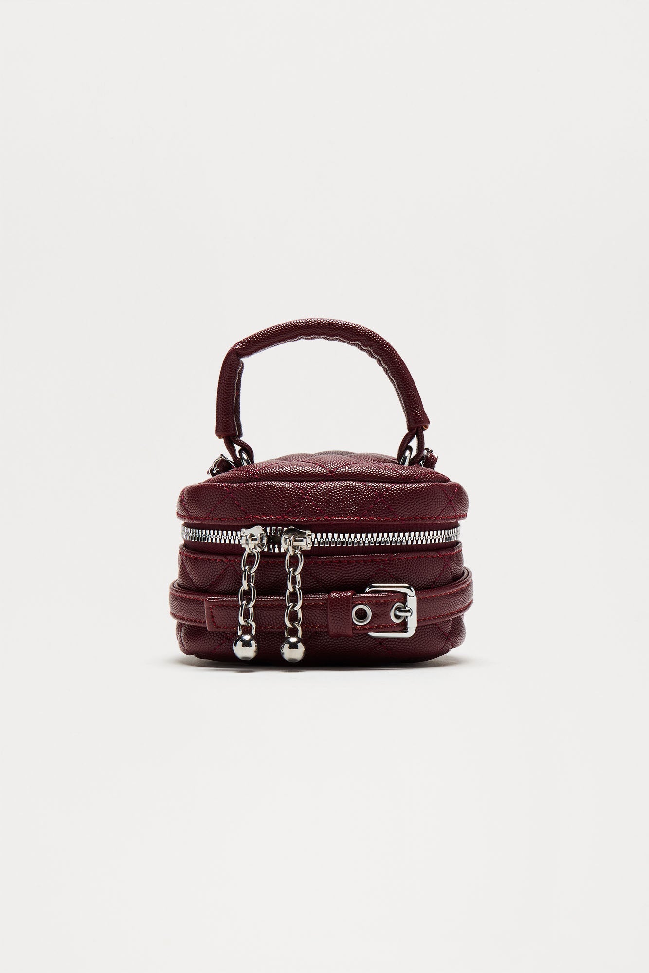 Buckle You Down Crossbody Bag - Wine