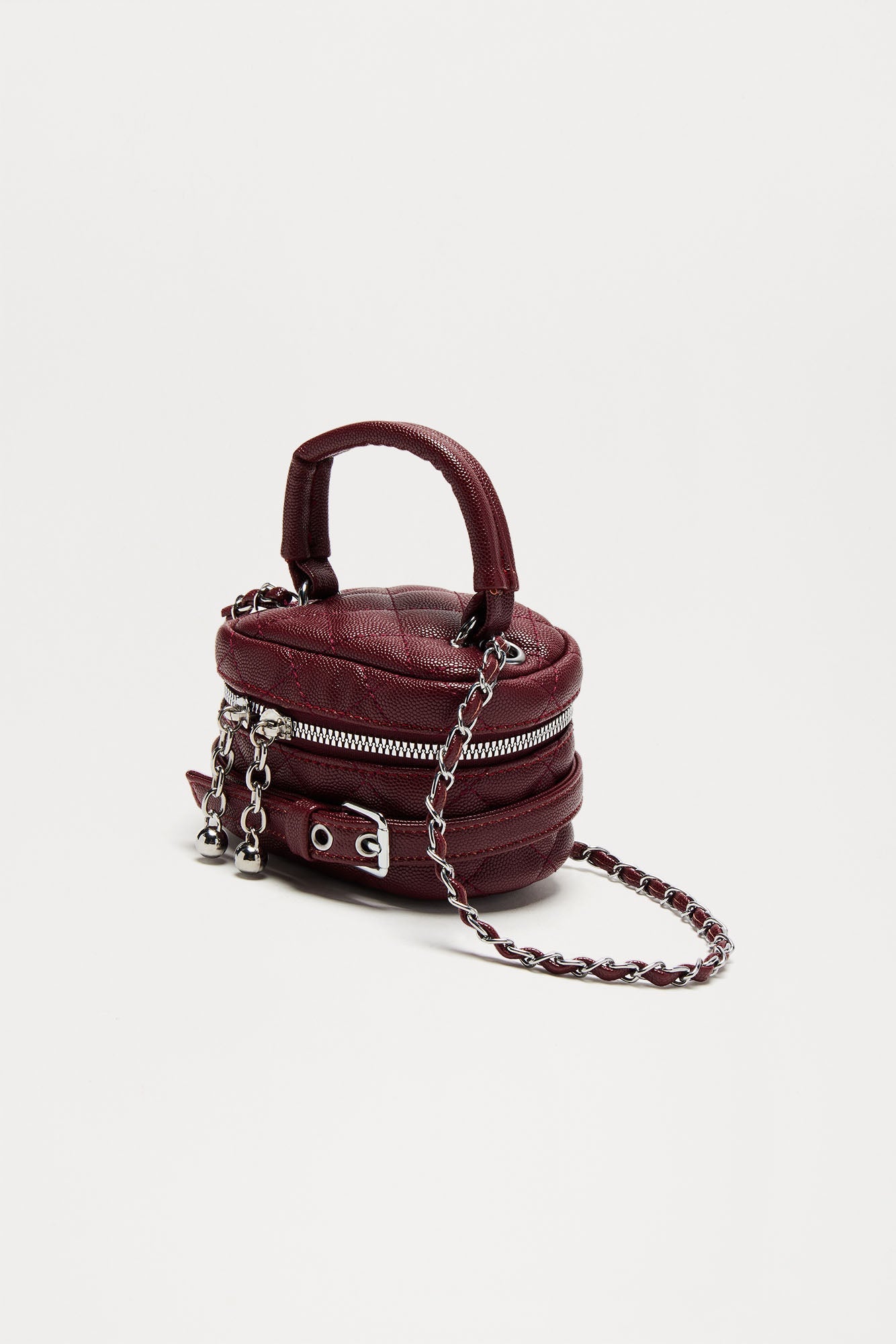 Buckle You Down Crossbody Bag - Wine