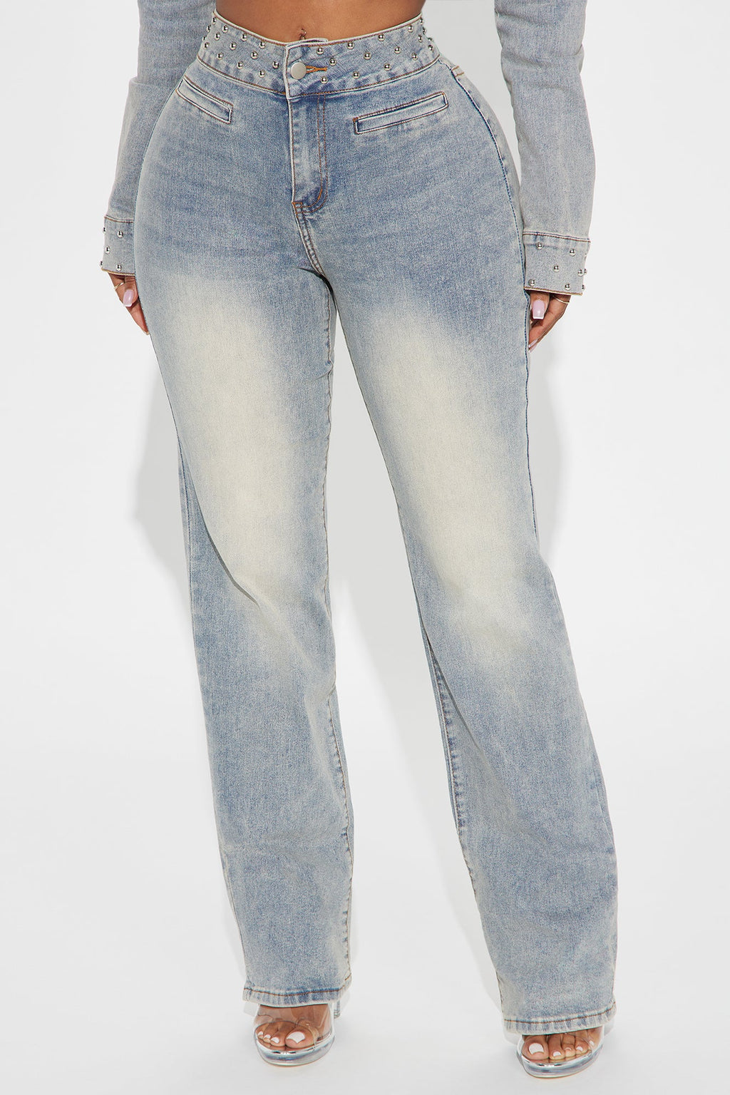 Matched Energy Stretch Straight Leg Jeans - Vintage Wash