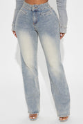 Matched Energy Stretch Straight Leg Jeans - Vintage Wash