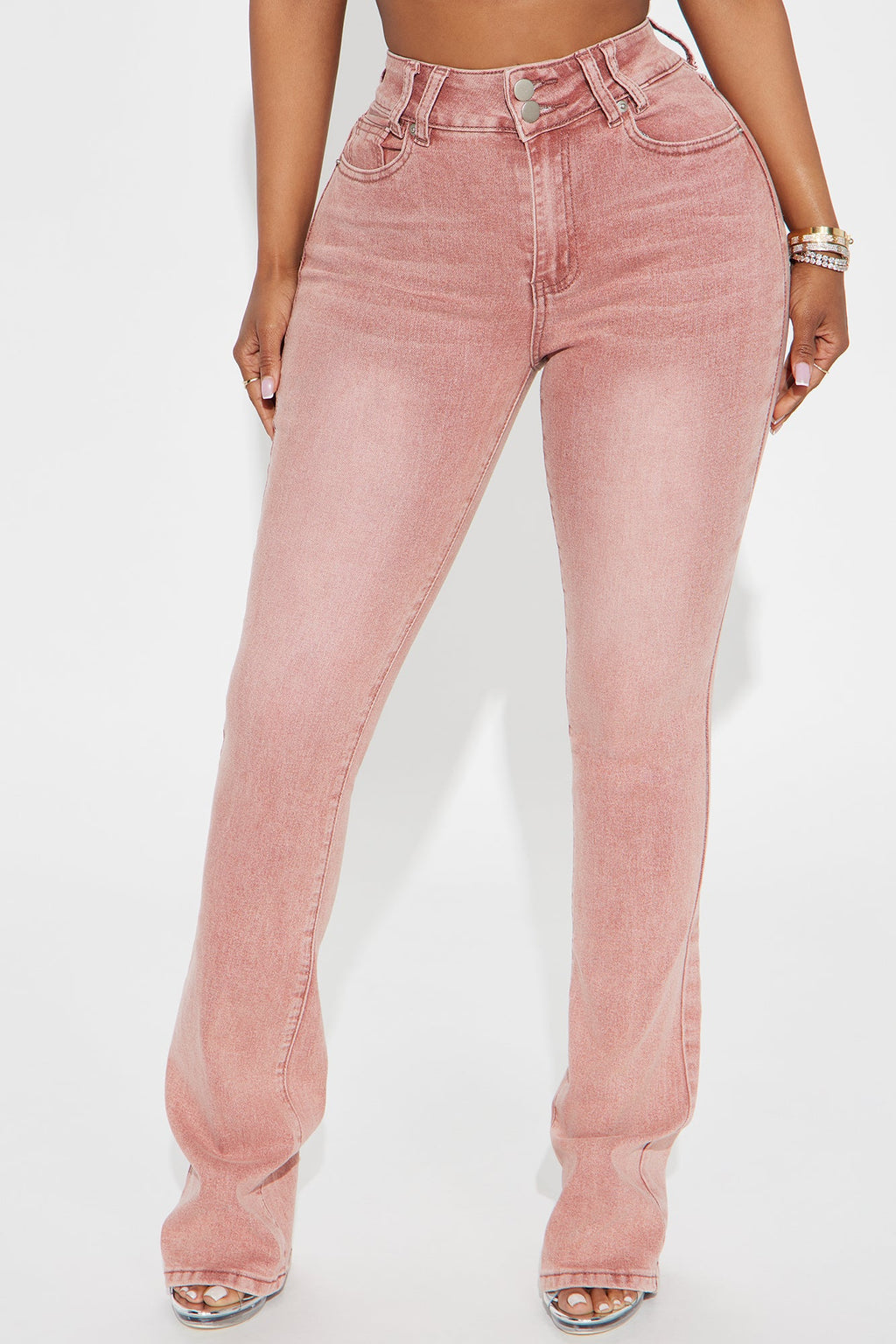 Fatal Attraction Stretch Bootcut Jeans - Pink