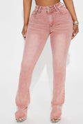 Fatal Attraction Stretch Bootcut Jeans - Pink