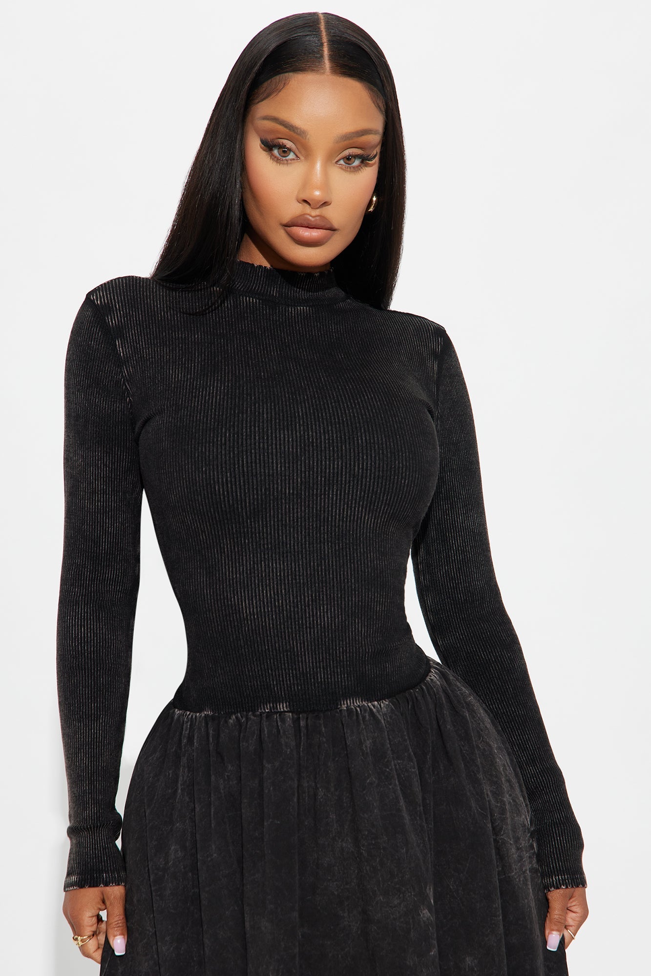 Jackie Washed A Line Maxi Dress - Black