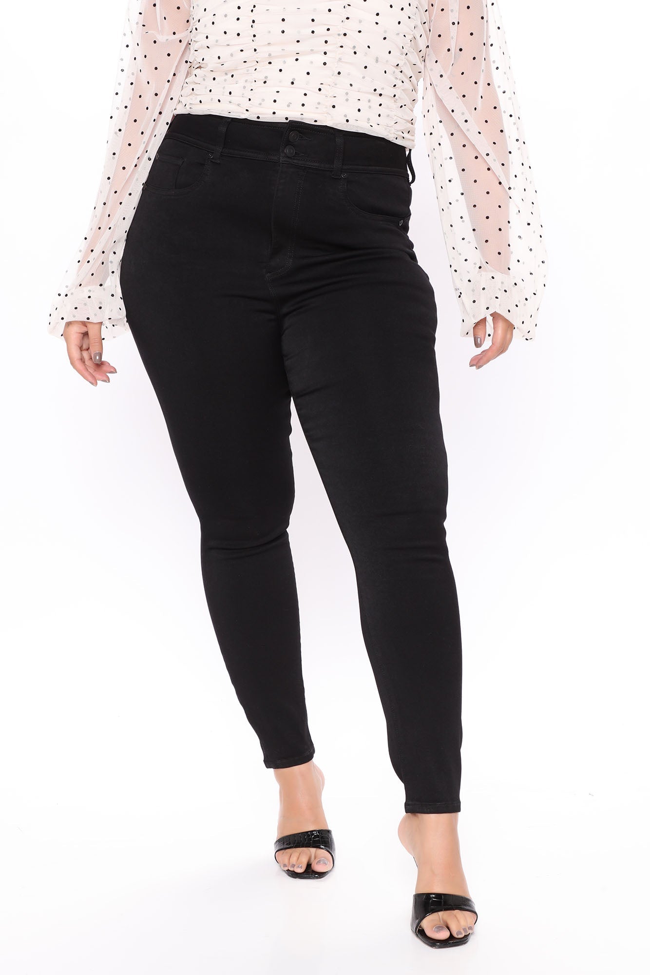 Snatch Me Tight Booty Lifter Skinny Jeans - Black