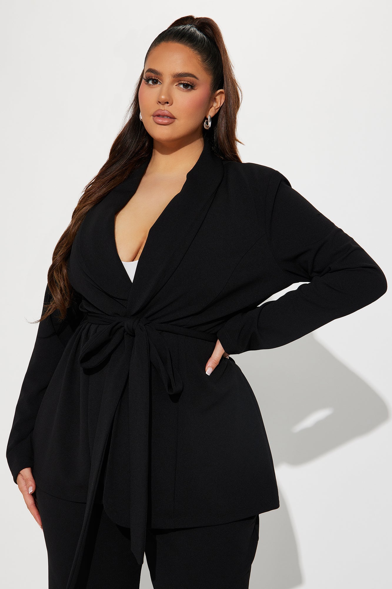 CEO Vibes Blazer Set - Black