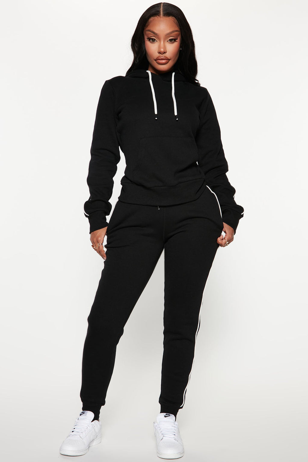 Tennis And Chill Fleece Pullover Hoodie - Black
