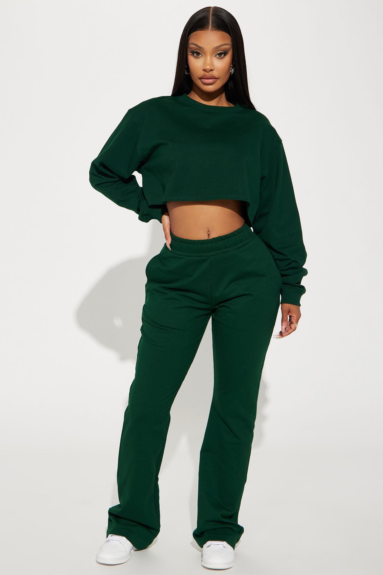 Flight Time Lounge Flare Pants - Green