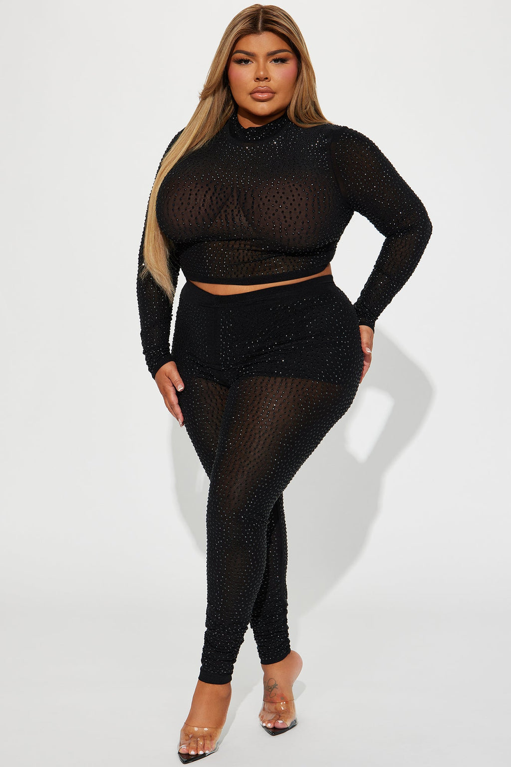 Lead By Example Rhinestone Set - Black