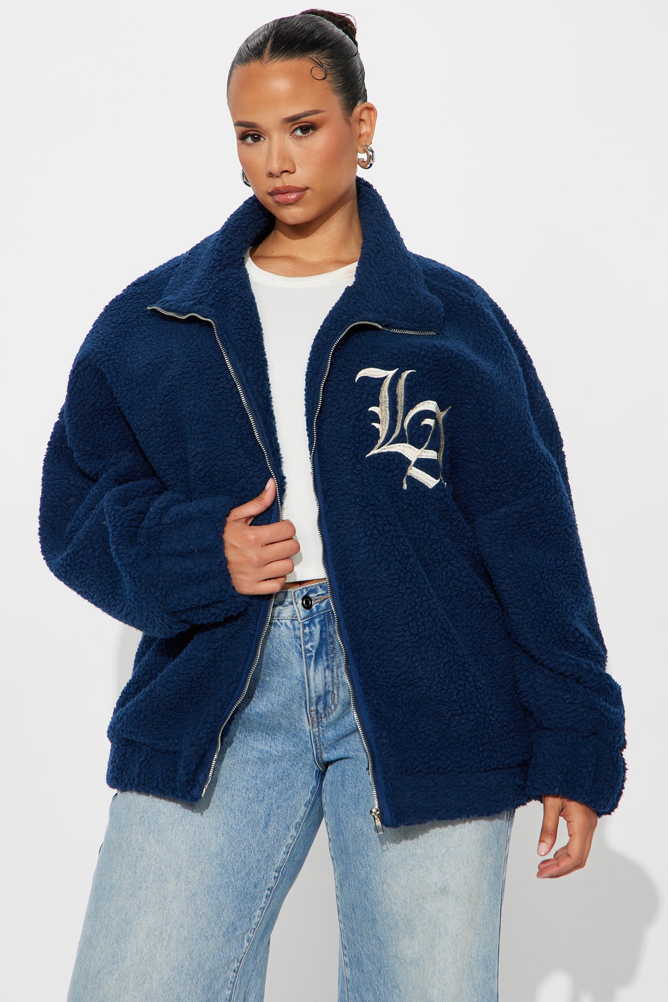 Los Angeles Worldwide Varsity Jacket - Blue