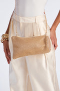 Snazzy Jazz Night Embellished Clutch - Gold