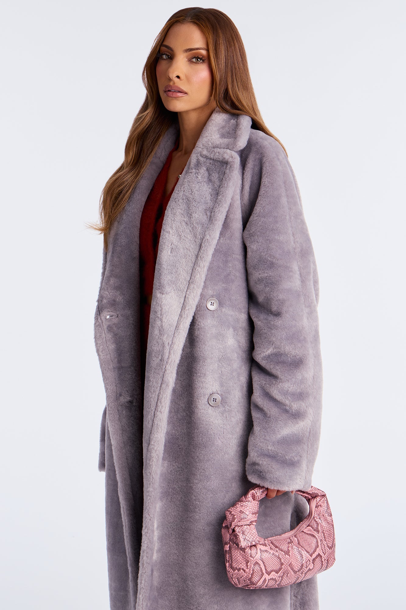 Deadly Wrap Embossed Snake Skin Shoulder Handbags - Pink/combo