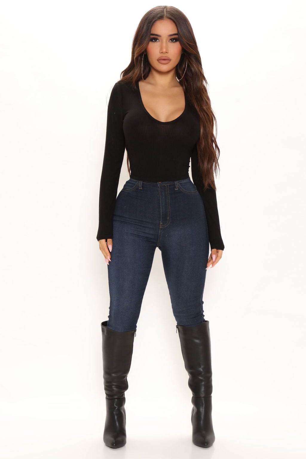 Make It Easy Long Sleeve Top - Black