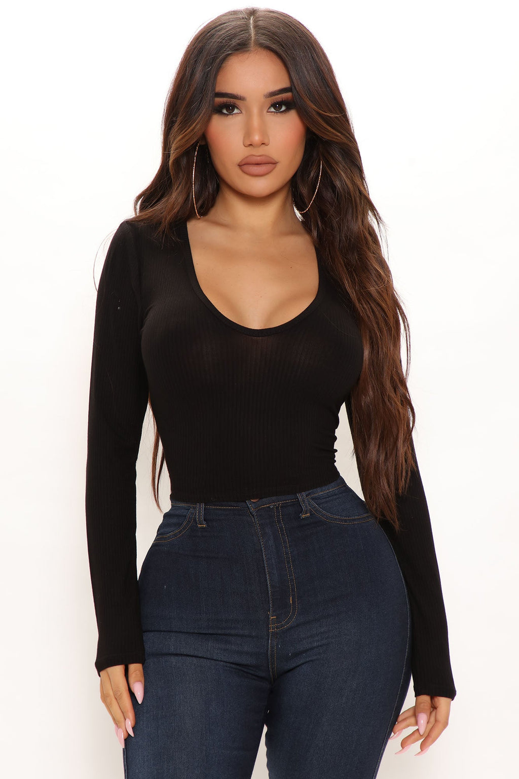 Make It Easy Long Sleeve Top - Black