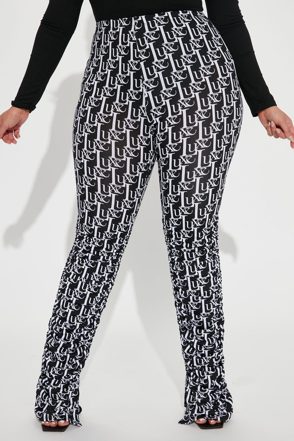 Labeled Luxe Stacked Skinny Pant - Black/White
