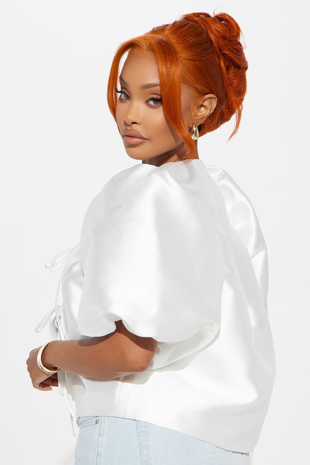 Lisandra Tie Front Top - Off White