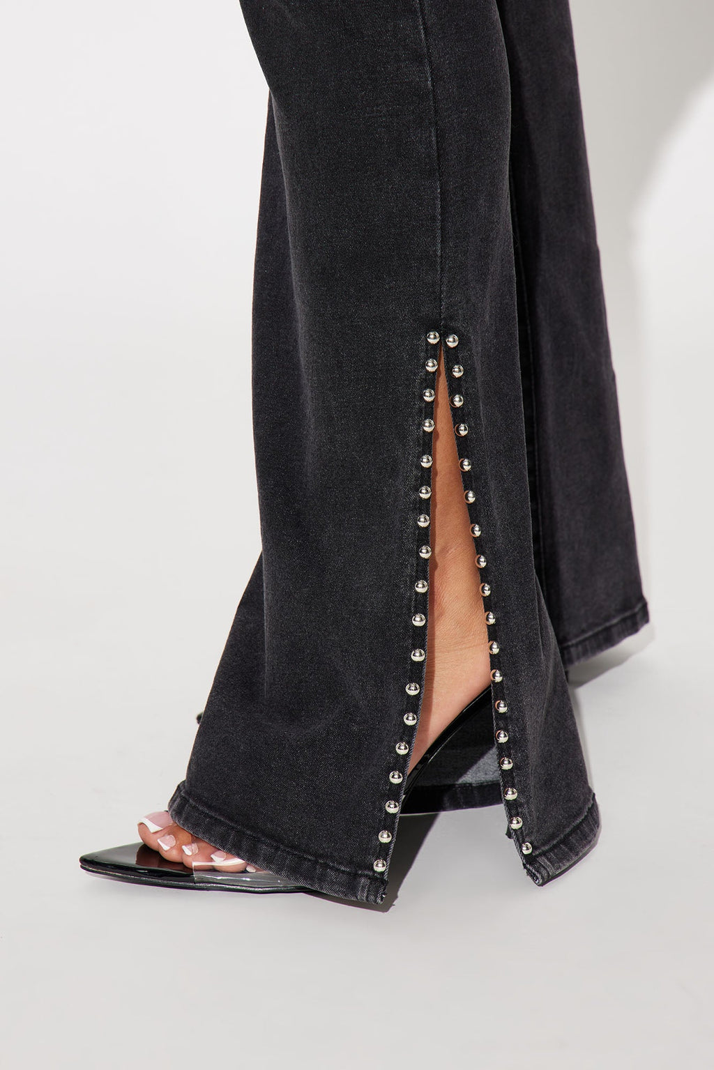 Self Assured Stretch Embellished Bootcut Jeans - Black Wash