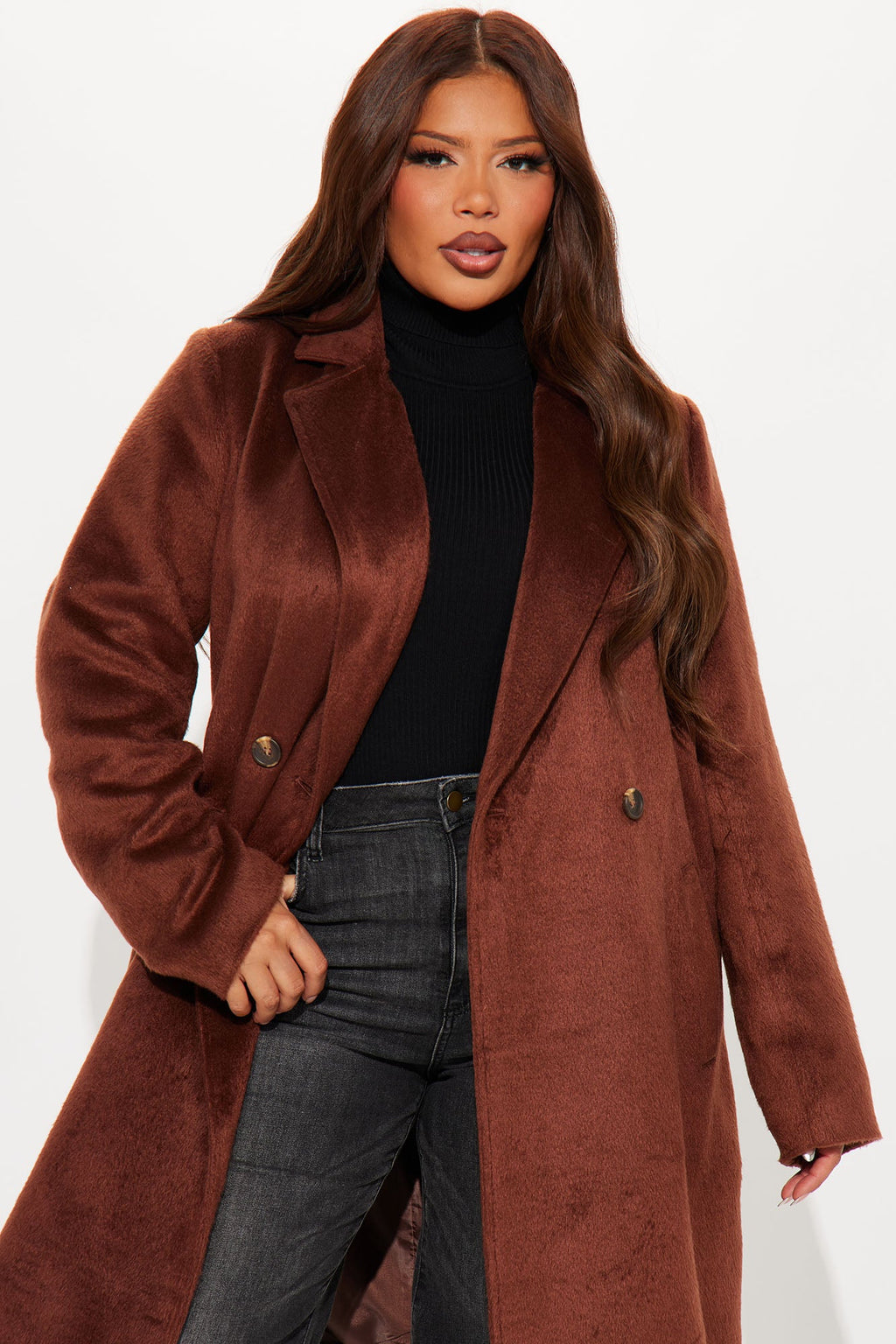 It's A Long Story Coat - Brown