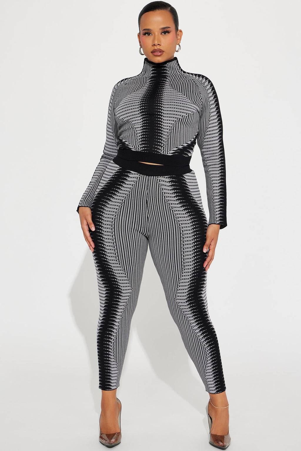 Kailee Sweater Legging Set - Grey/combo