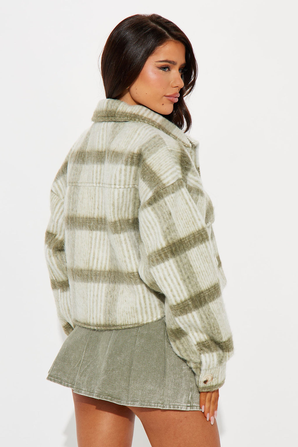 Hannah Wool Shacket - Olive