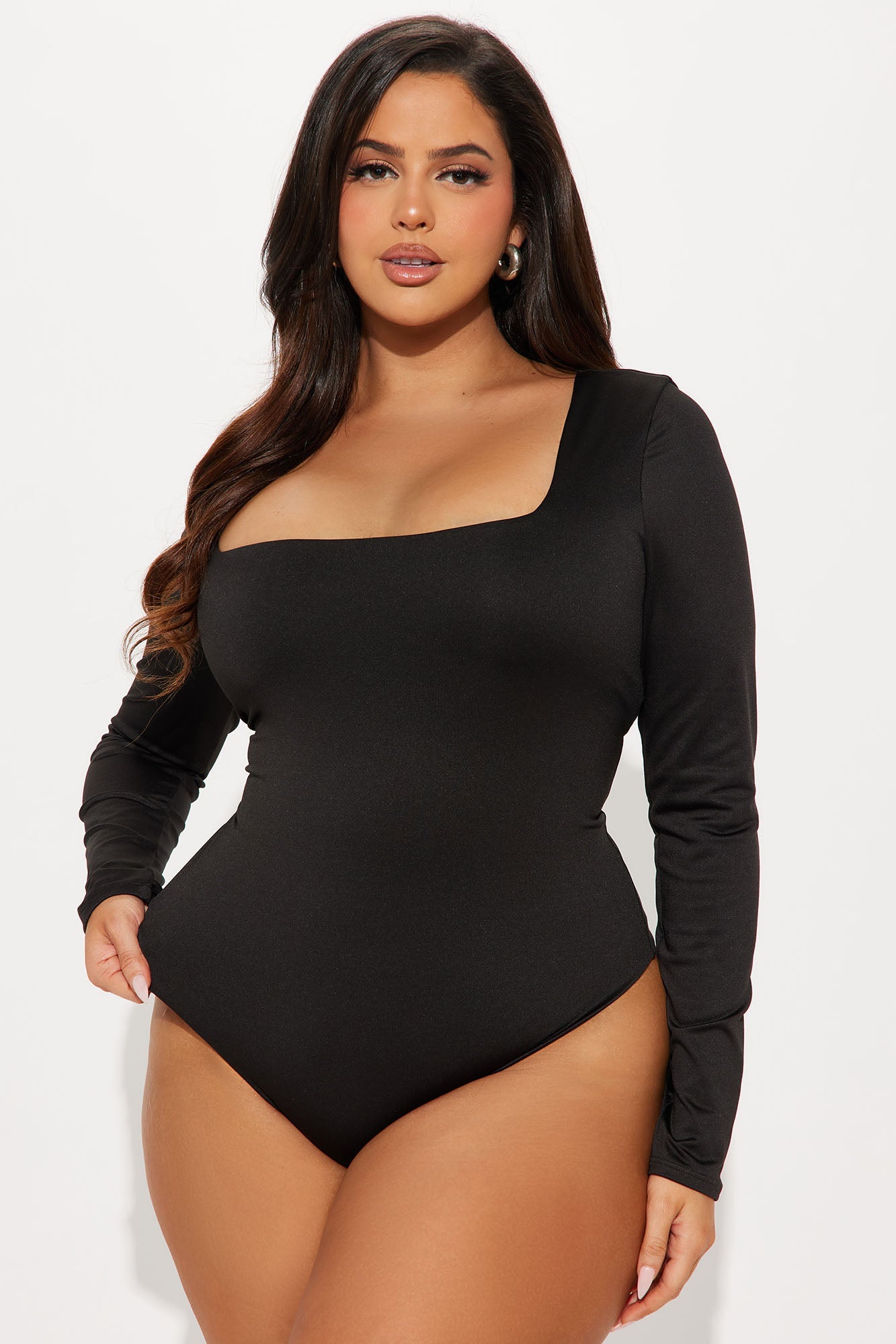 Tina Double Lined Bodysuit - Black