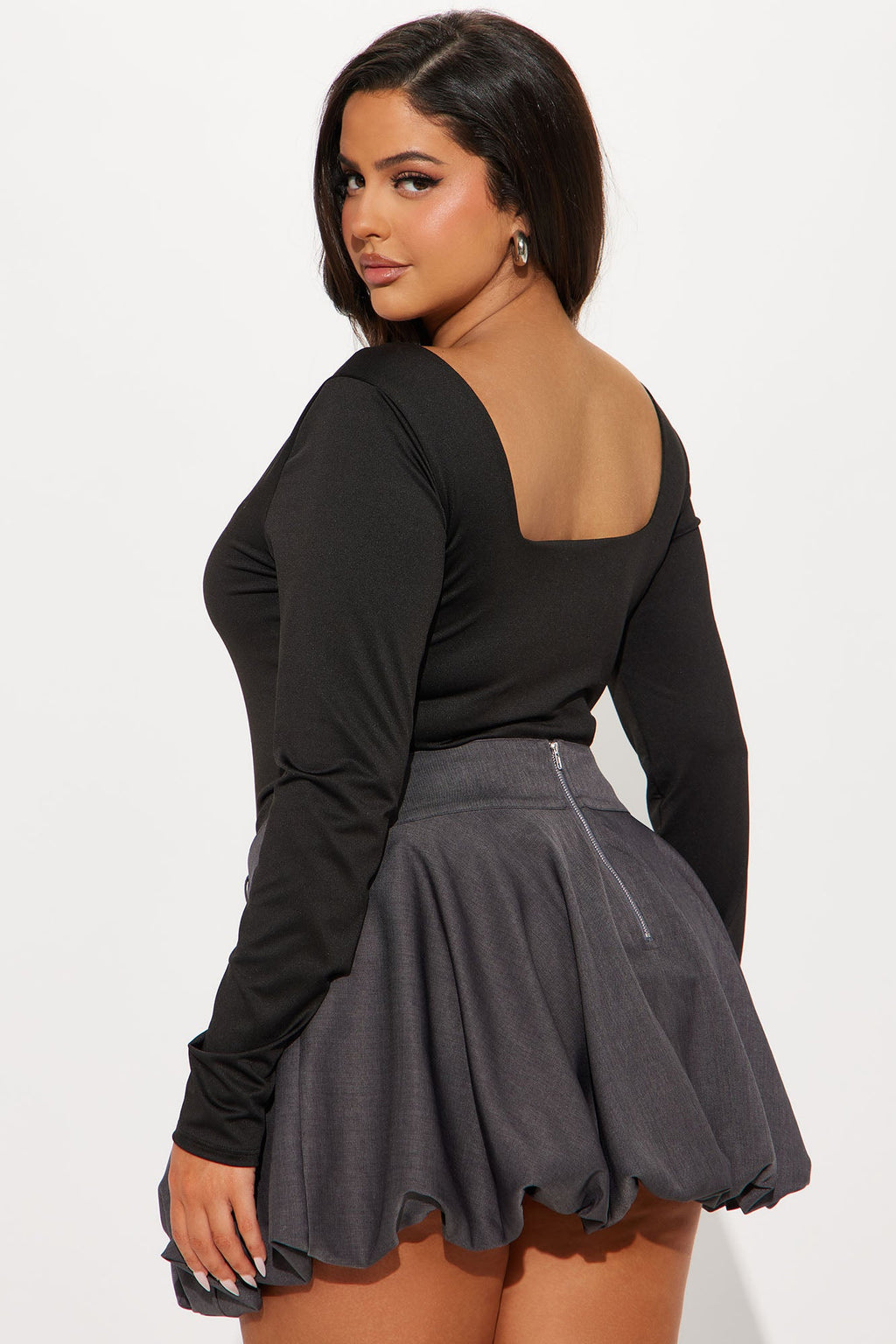 Tina Double Lined Bodysuit - Black