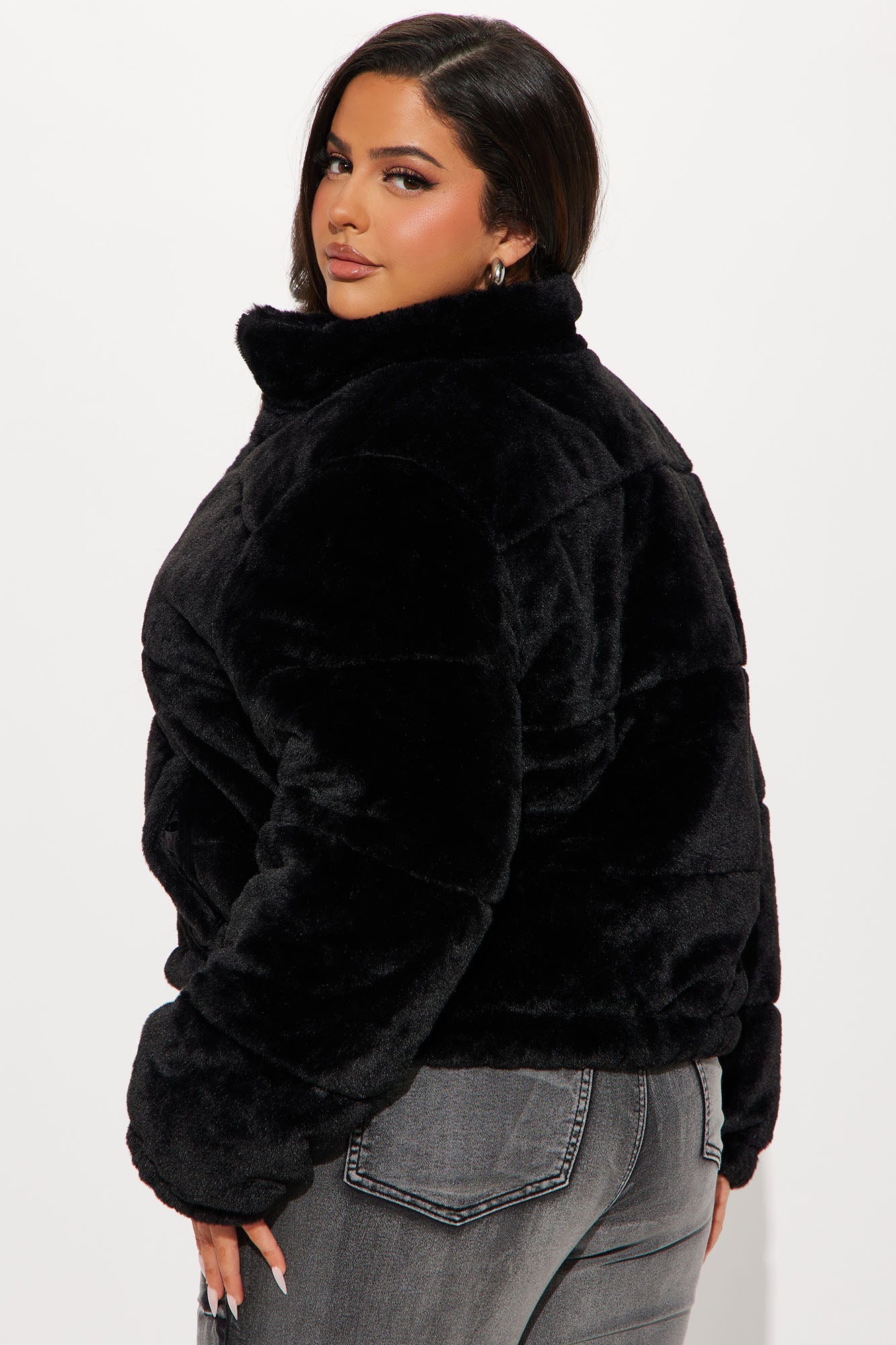Elizabeth Faux Fur Jacket - Black