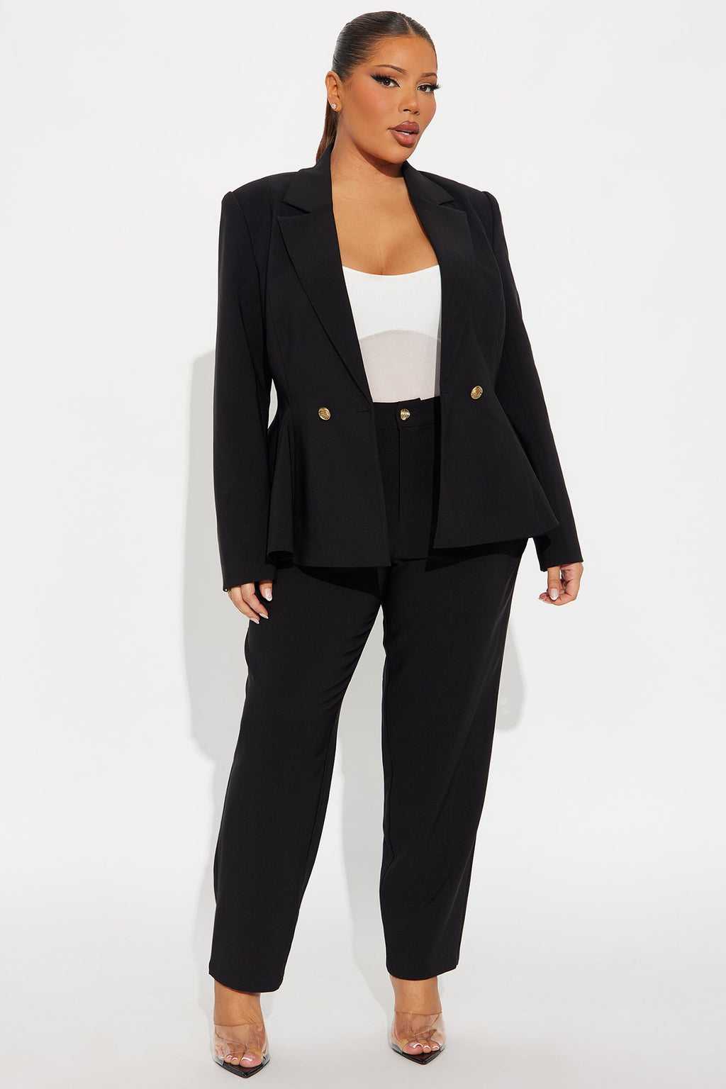 Mielle Peplum Blazer - Black
