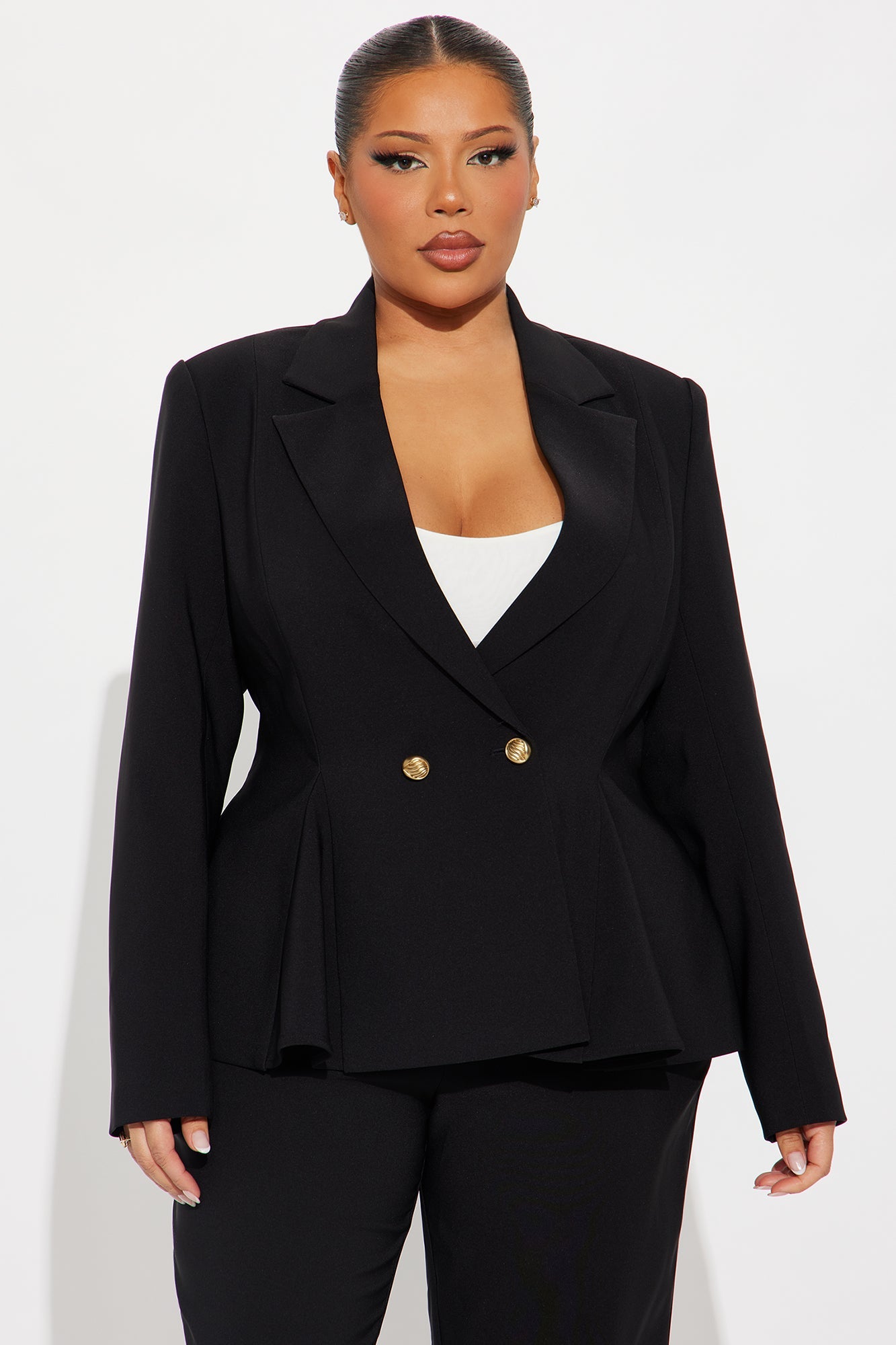 Mielle Peplum Blazer - Black