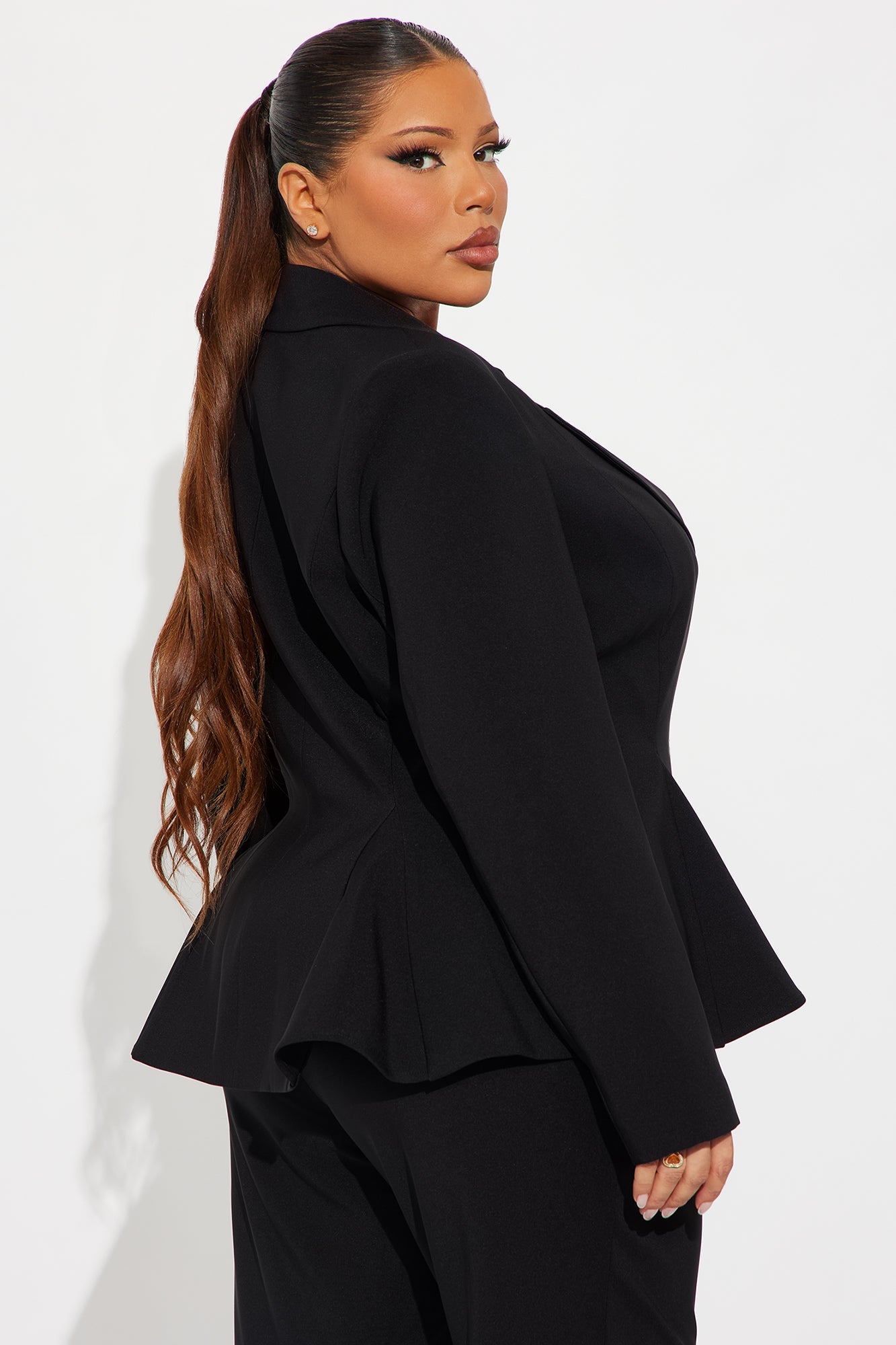 Mielle Peplum Blazer - Black