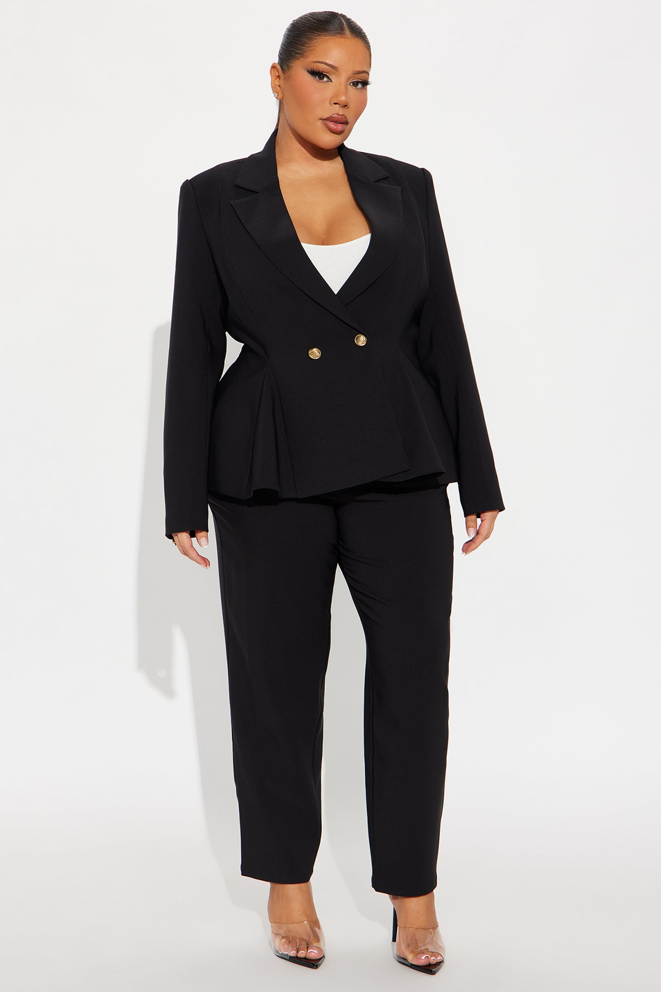 Mielle Peplum Blazer - Black