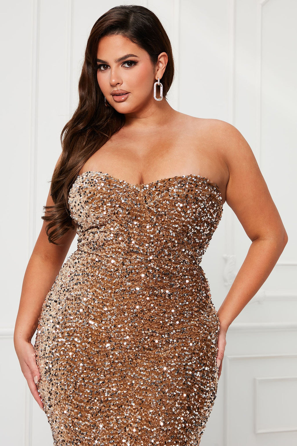 Seriously Stylish Sequin Maxi Dress - Gold