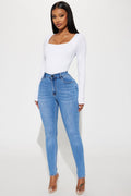 Ivy Super Soft Booty Lifter Skinny Jeans - Light Wash