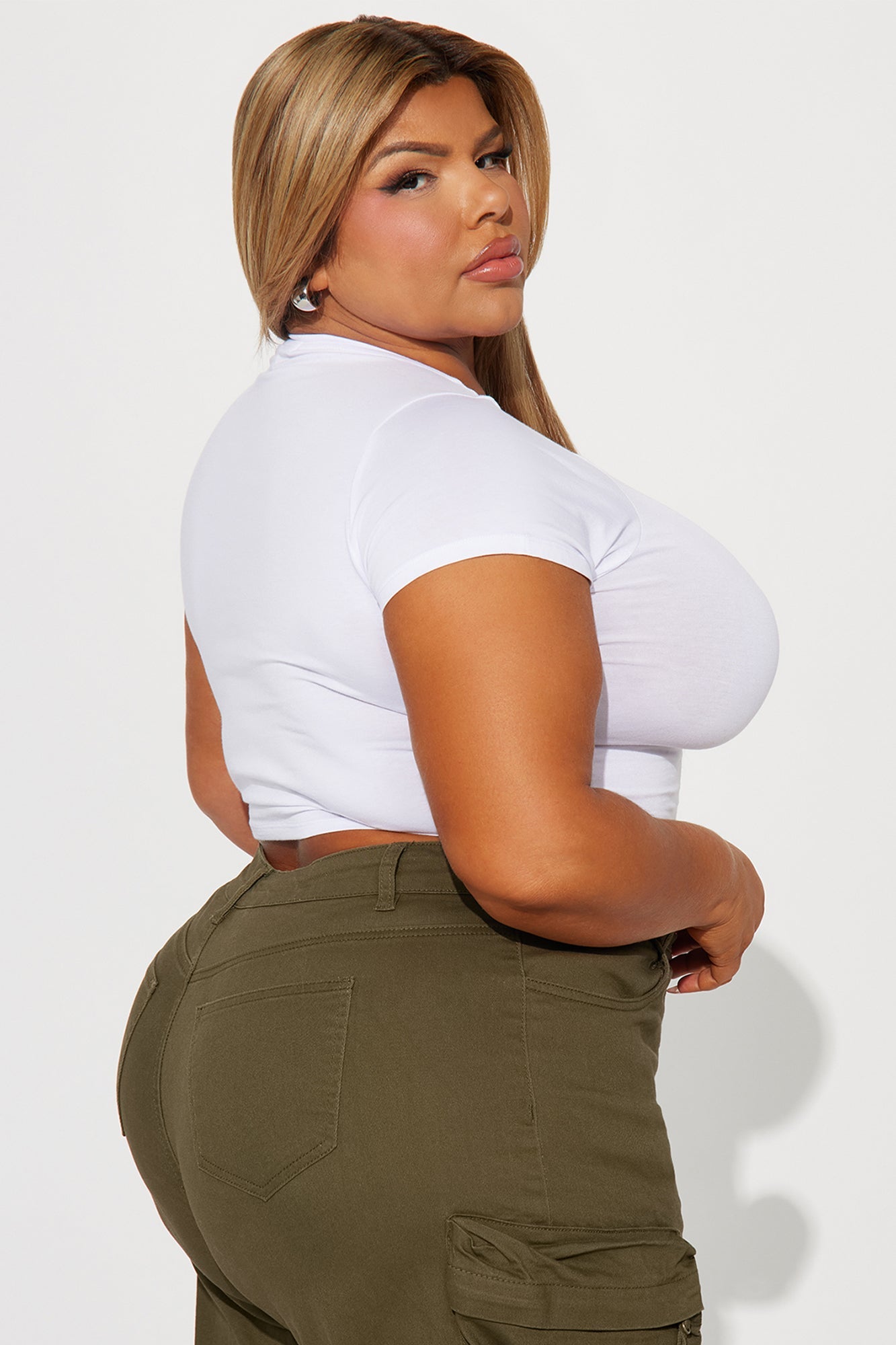 Judia Crew Neck Top - White