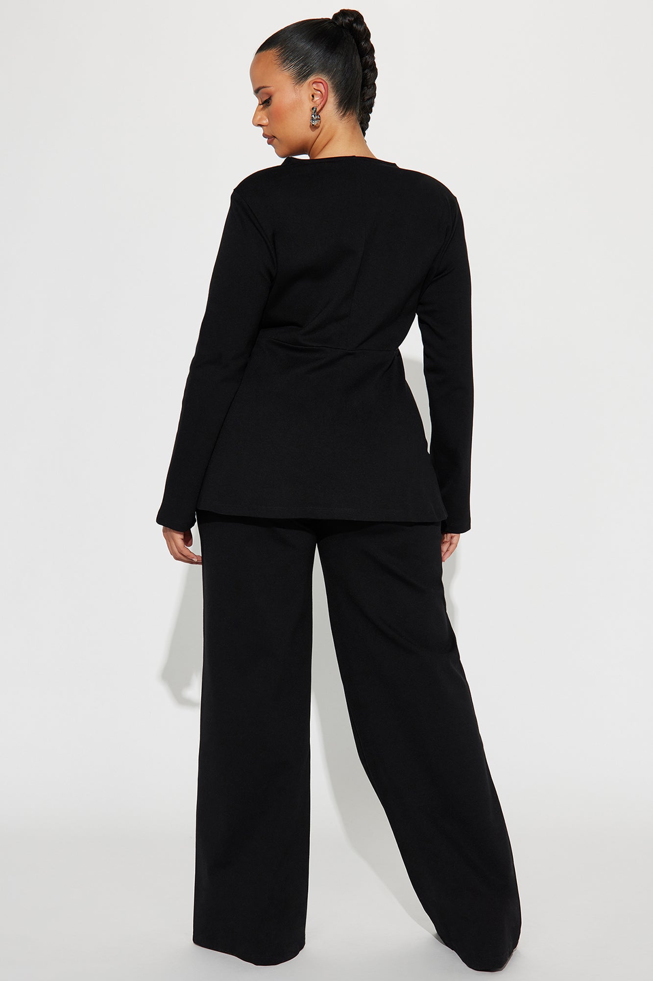 Believe It Blazer Pant Set - Black